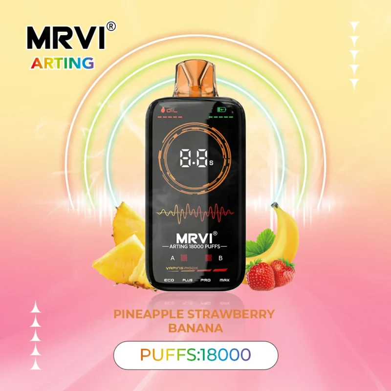 Newest Hot MRVI Arting 18000 Puffs 26ml 600mAh Battery 2 5 Nicotine Dual Mesh Coil Wholesale Disposable Vape Pen With Full Display Screen 3
