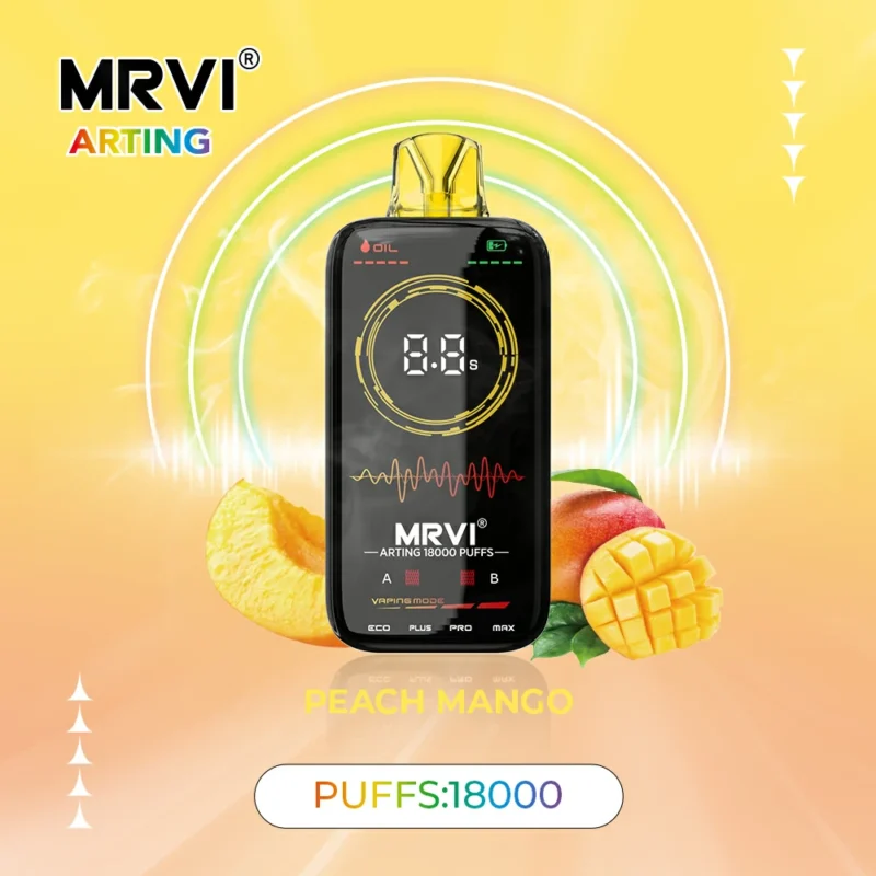 Newest Hot MRVI Arting 18000 Puffs 26ml 600mAh Battery 2 5 Nicotine Dual Mesh Coil Wholesale Disposable Vape Pen With Full Display Screen 4
