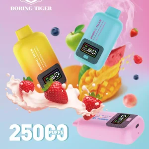 New Arrival Boring Tiger 25000 Puffs Wholesale Disposable Vapes 5% Nicotine Digital Smart Screen 17 Flavors Buy Bulk 1