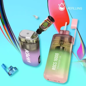 VAPEN ROCS 16000 PUFFS Rechargeable 2% 5% Nicotine Refillable Oil Buy Bulk Wholesale Disposable Vape Original Factory 2