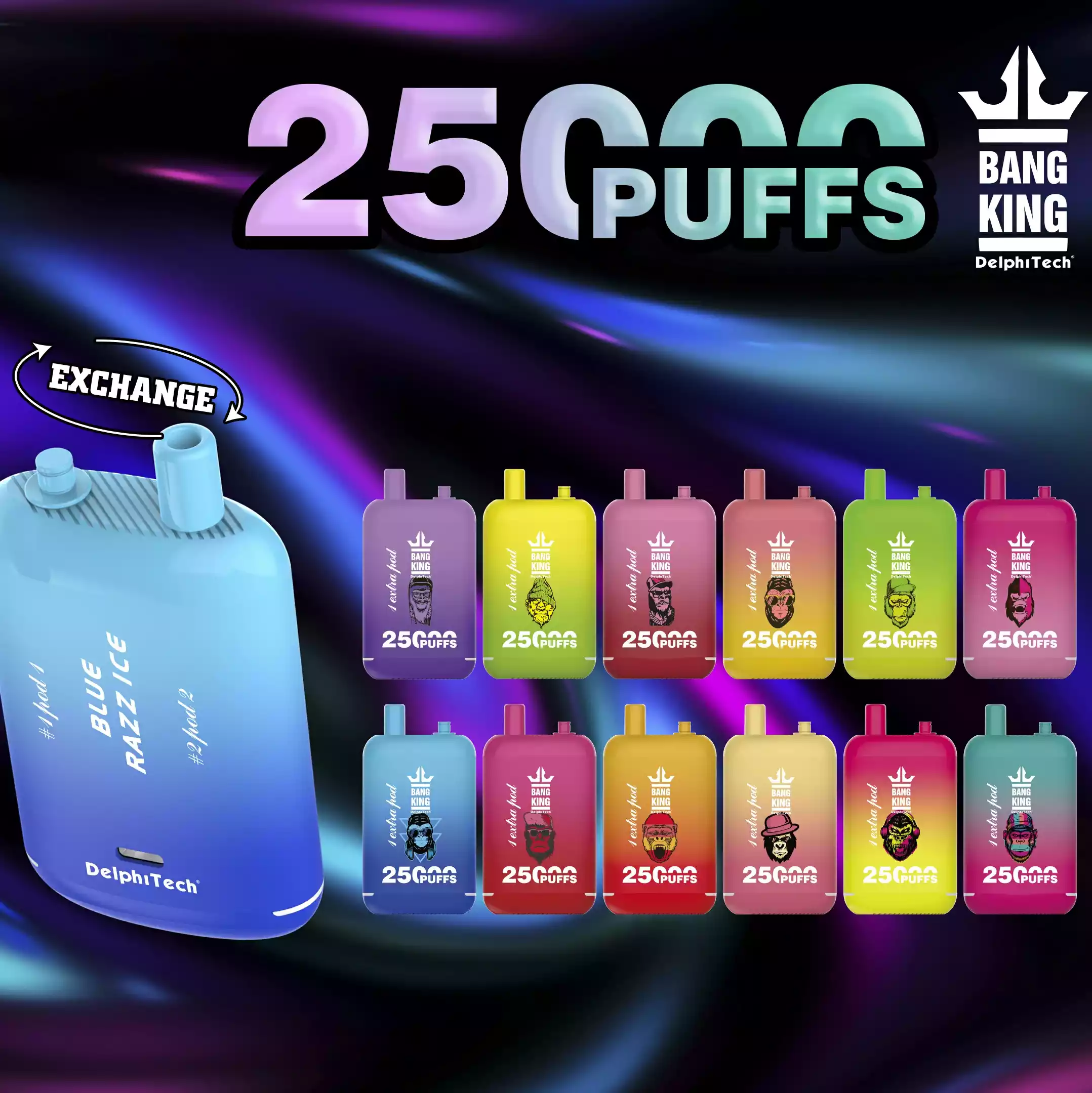 Export Bang King 25000 Puffs Disposable Vapes for Fast International Shipping