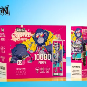 Uwin Crystal 10000 Puffs Rechargeable 650mAh Wholesale Disposable Vape RGB Lights Nicotine 0 2 3 5 15 Flavors Factory Bulk Buy 9
